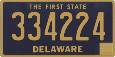DE license plate 334224