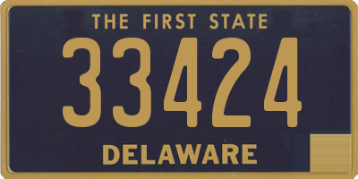 DE license plate 33424