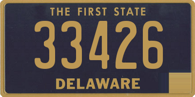 DE license plate 33426