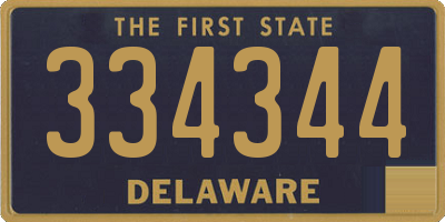 DE license plate 334344