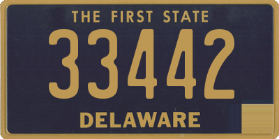 DE license plate 33442