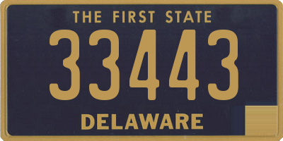 DE license plate 33443