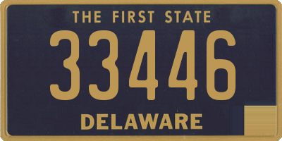 DE license plate 33446