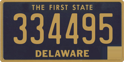 DE license plate 334495