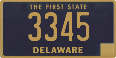 DE license plate 3345