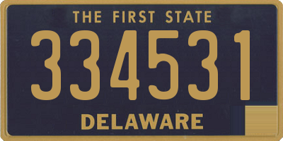 DE license plate 334531