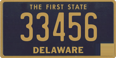 DE license plate 33456