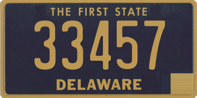 DE license plate 33457