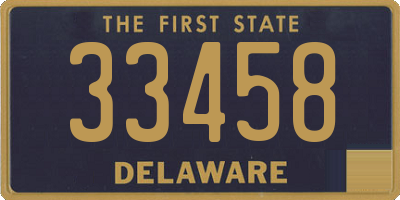 DE license plate 33458