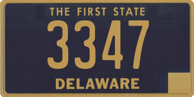 DE license plate 3347