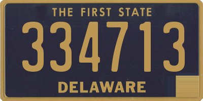 DE license plate 334713
