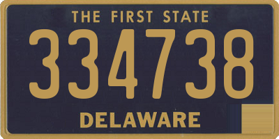 DE license plate 334738
