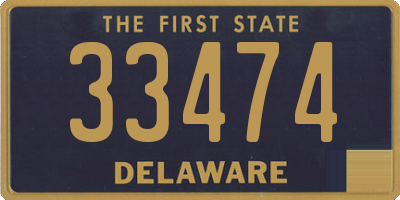 DE license plate 33474