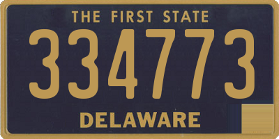 DE license plate 334773