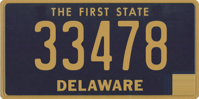 DE license plate 33478