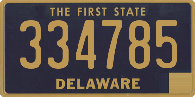 DE license plate 334785