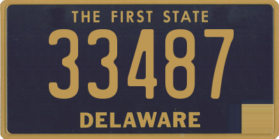 DE license plate 33487