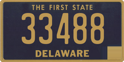 DE license plate 33488