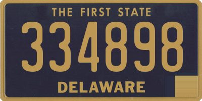 DE license plate 334898