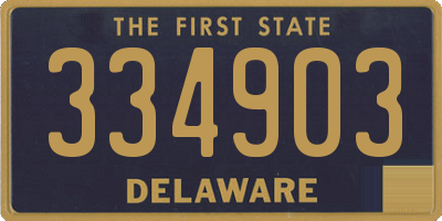 DE license plate 334903