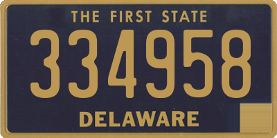 DE license plate 334958