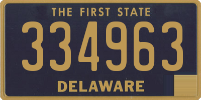 DE license plate 334963