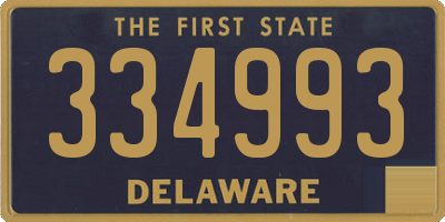 DE license plate 334993