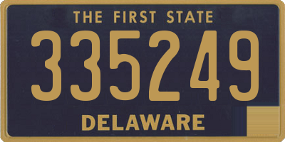DE license plate 335249