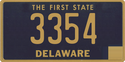 DE license plate 3354