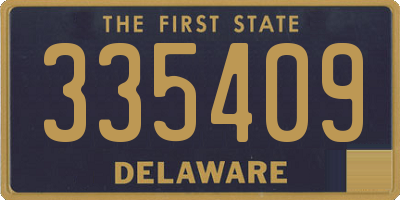 DE license plate 335409