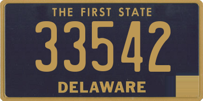 DE license plate 33542