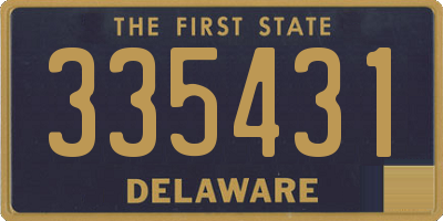 DE license plate 335431