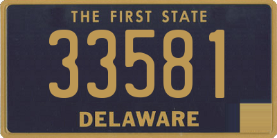 DE license plate 33581