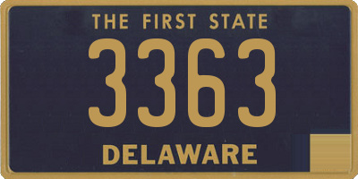 DE license plate 3363