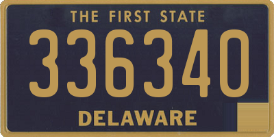 DE license plate 336340