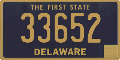 DE license plate 33652
