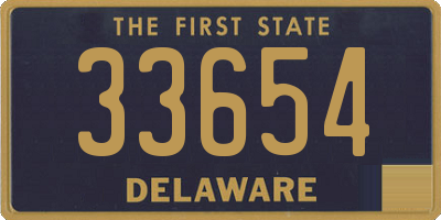 DE license plate 33654