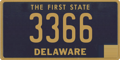 DE license plate 3366