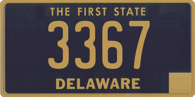 DE license plate 3367