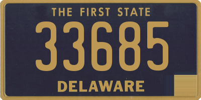 DE license plate 33685