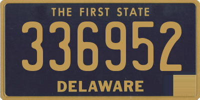 DE license plate 336952