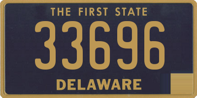 DE license plate 33696