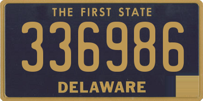 DE license plate 336986