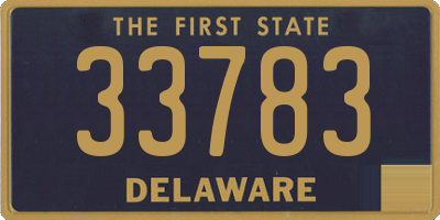 DE license plate 33783