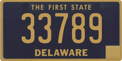 DE license plate 33789