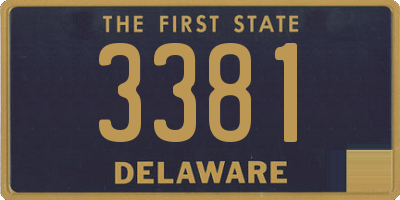 DE license plate 3381