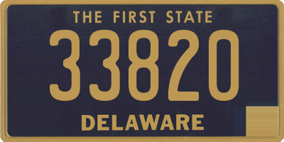 DE license plate 33820