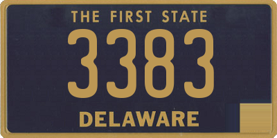 DE license plate 3383