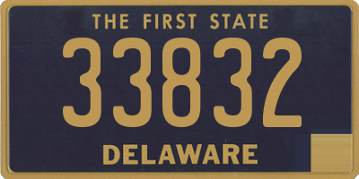 DE license plate 33832