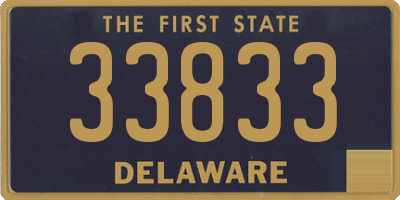 DE license plate 33833